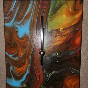 Paint pour clocks by Carmen